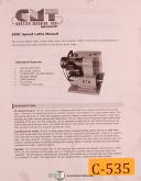 Crozier-CMT-CMT Crozier 30 DC Speed Lathe, Operations and Parts Manual-30DC-01